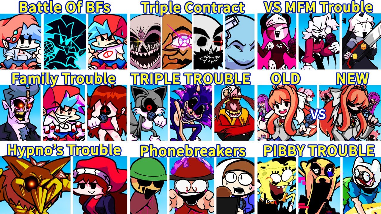 Friday Night Funkin': Best 8 Triple Trouble Cover Mods [FNF Mod/HARD] Sonic.EXE 2.0 Cover