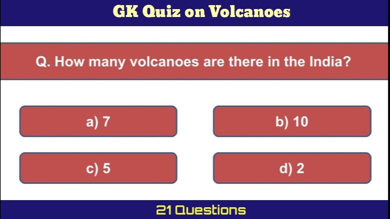 GK Quiz on Volcano | Quiz in English