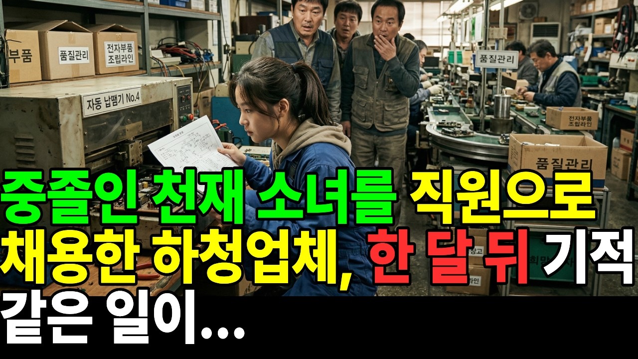 중졸인 천재 소녀를 직원으로 채용한 하청업체, 한 달 뒤 기적같은 일이...