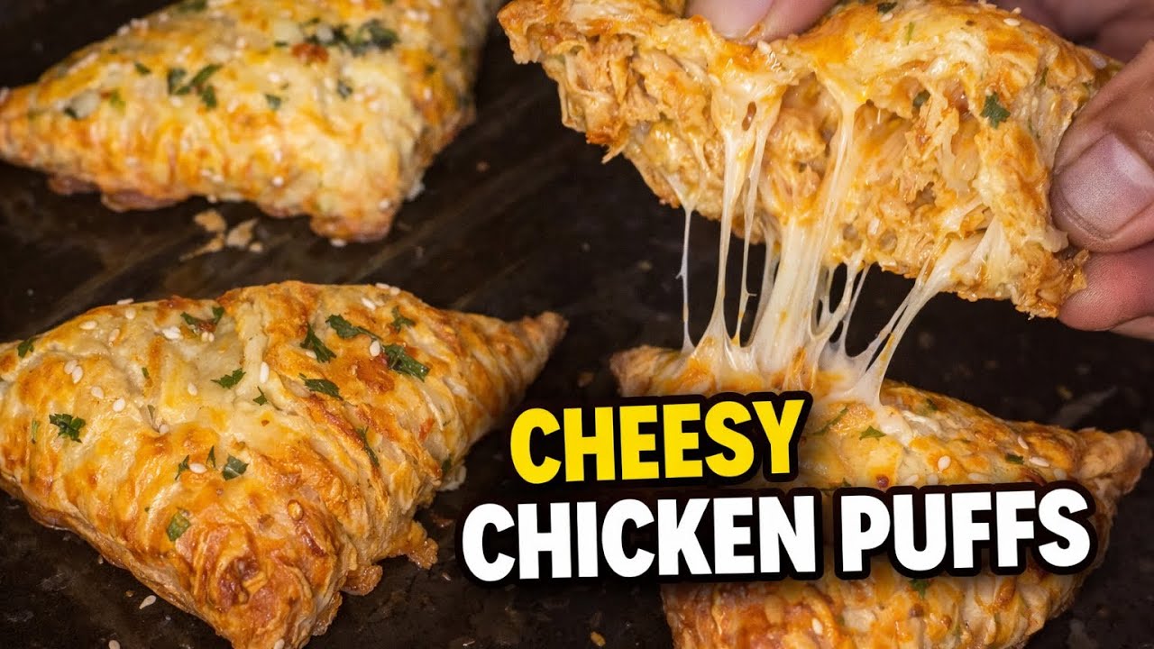 Ramadan Special Butter Garlic Chicken Puff | Creamy Cheesy Iftar Recipe