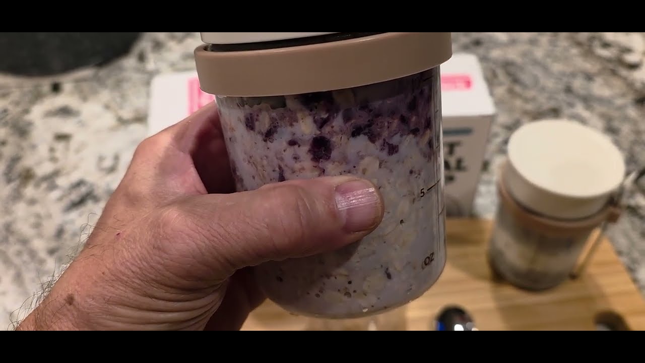 Review Overnight Oats Containers with Lids and Spoons 12oz Glass Jars Yogurt Meal Prep Chia Pudding