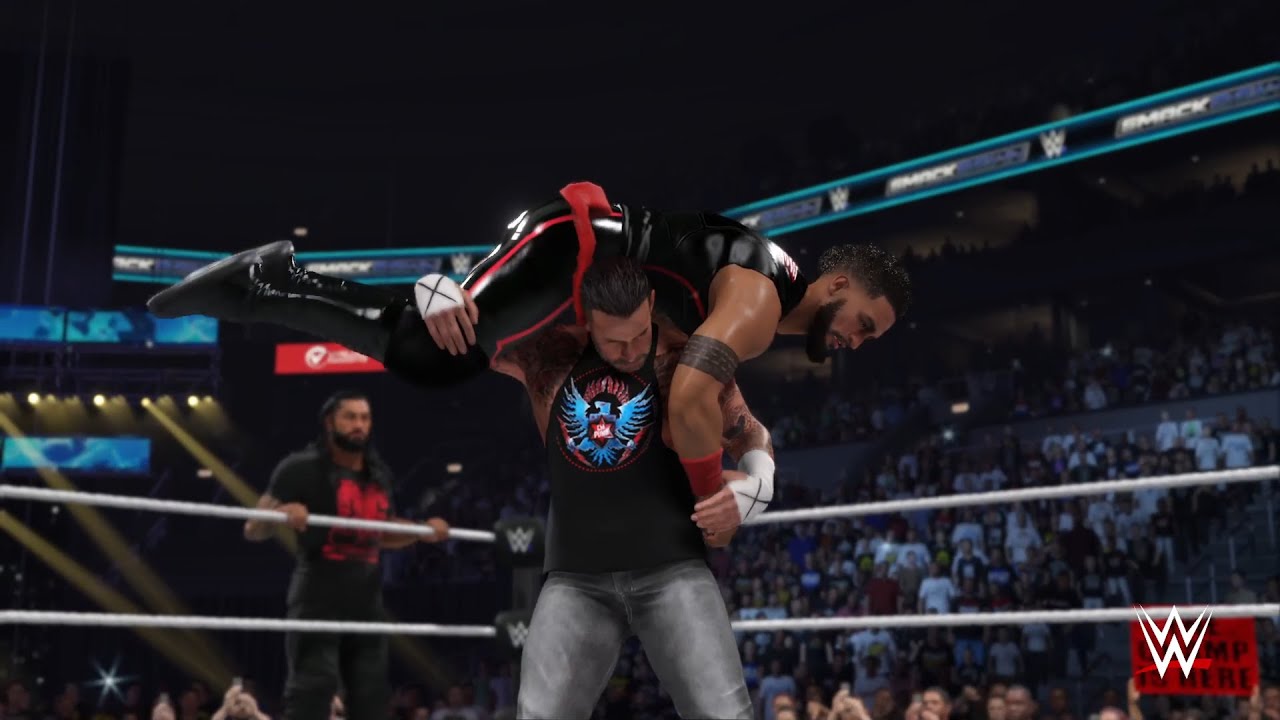 WWE 2K24 CM Punk and Roman Reigns vs. Bloodline SmackDown