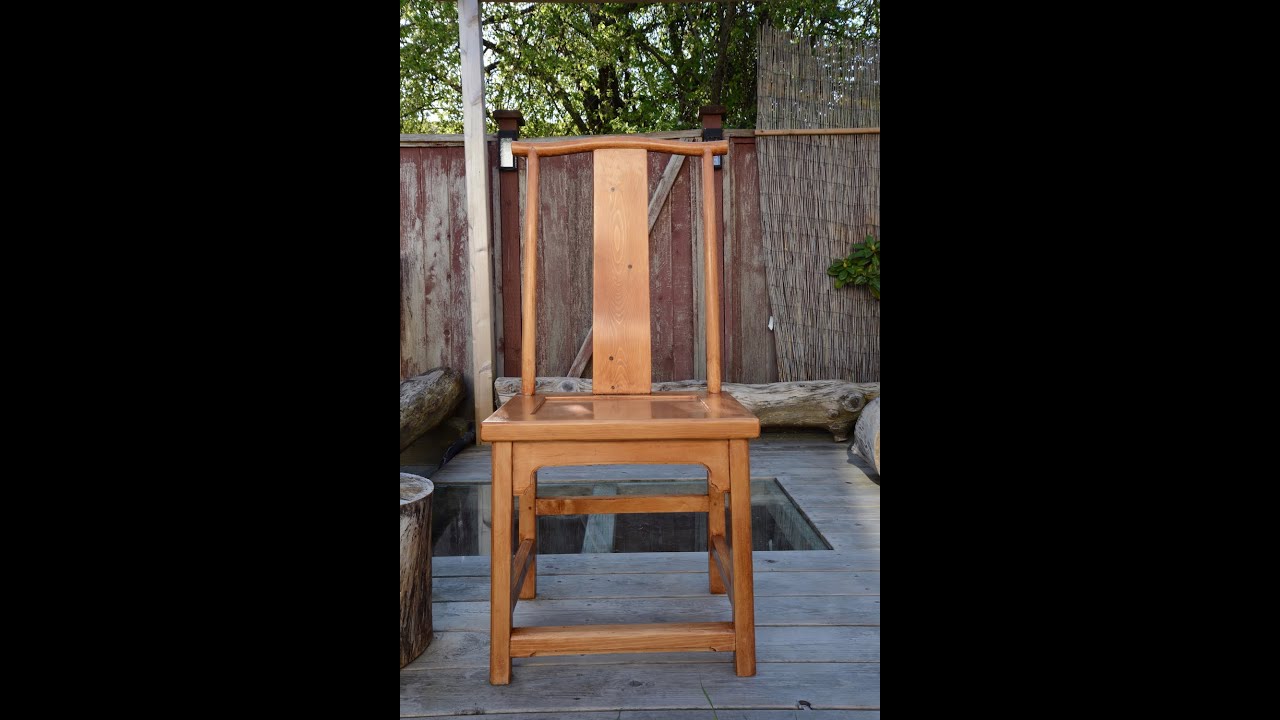 Beautiful Ming Dynasty style chair made from building lumber (part 2)