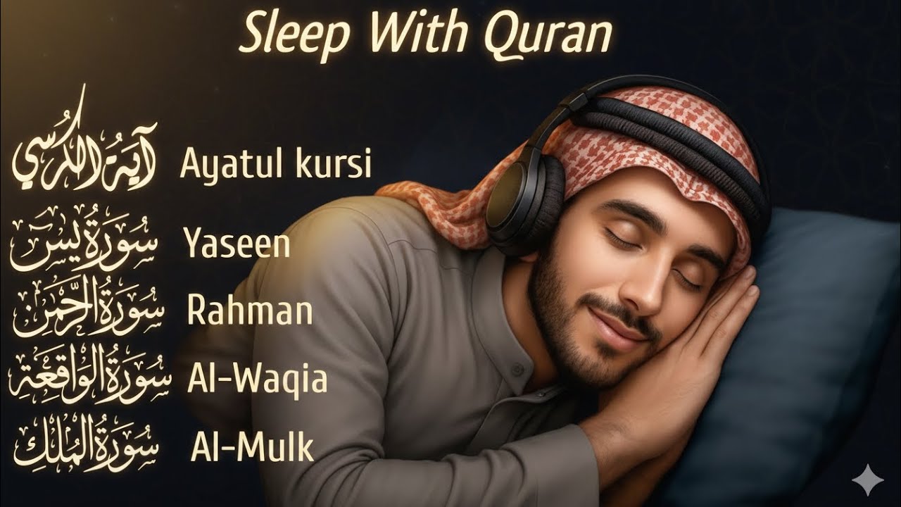 Quran For Deep Sleep | Ayatul Kursi, Yaseen, Rahman, Waqia, Mulk | Peaceful Night Recitation