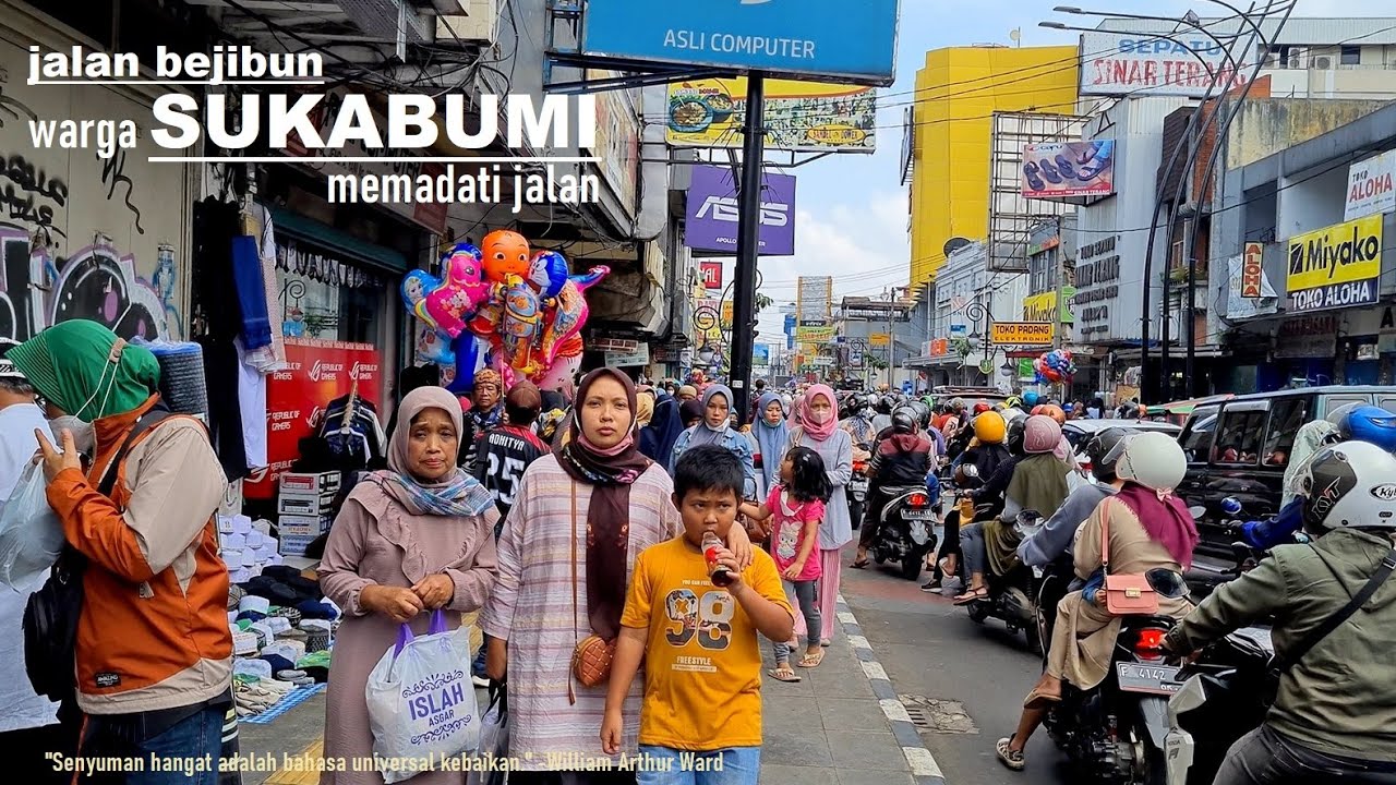 Walking Around SUKABUMI City ‼️ Jalan Stasiun Timur Sukabumi → Jln Siliwangi → Jl A Yani → Alun Alun