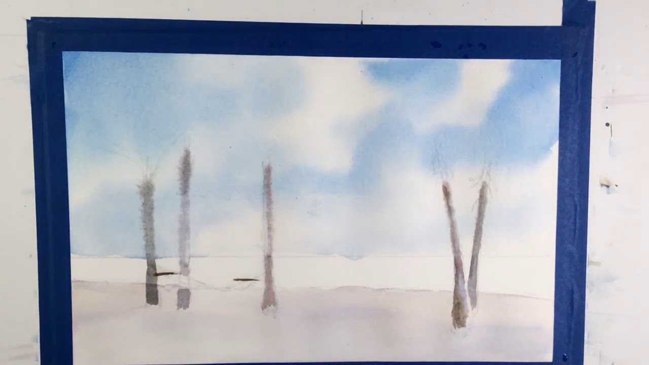 Watercolor Tutorial BEACH HAMMOCK