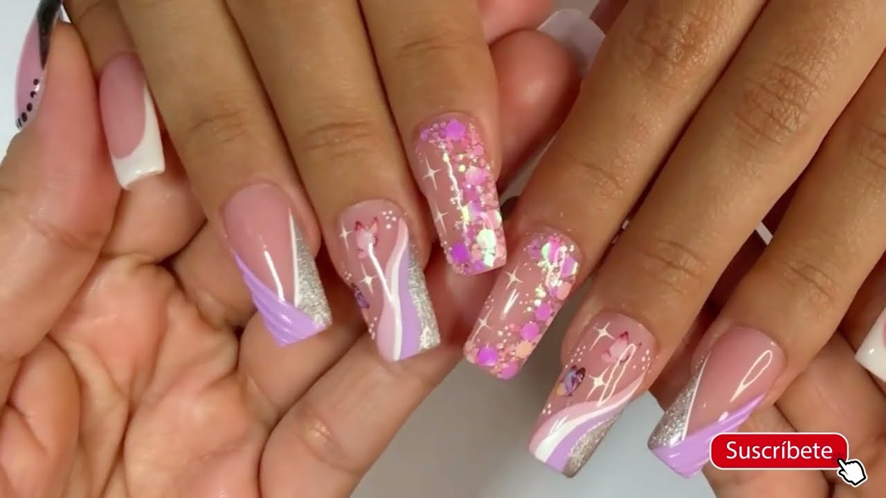 Decorado radiante para uñas artificiales #uñas #uñasacrílicas #cursodeuñas #decoradodeuñas