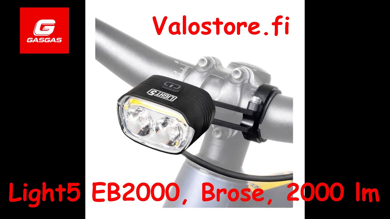 E-MTB front light short test, Light5 EB2000, Brose, 2000 lm