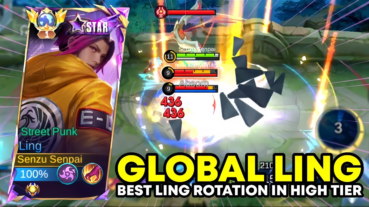 GLOBAL LING BEST ROTATION NO DEATH IN HIGH RANK | You Should Know!!! Mobile Legends