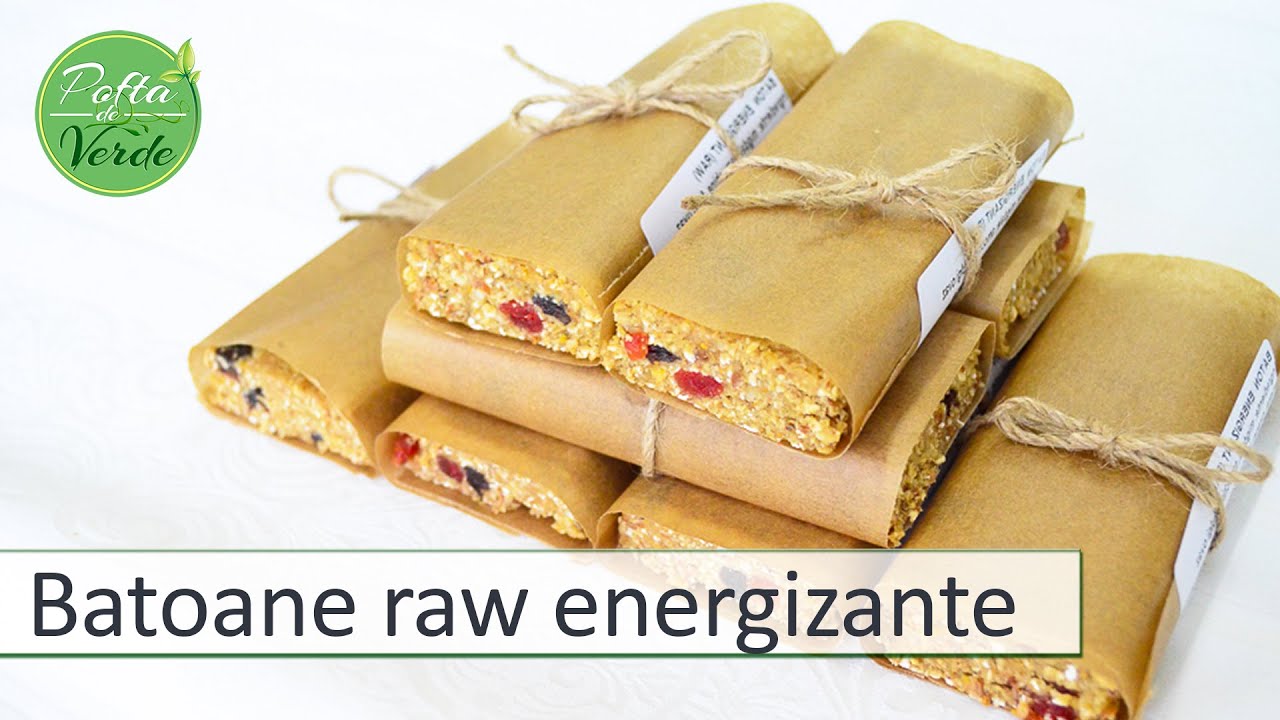 Batoane raw energizante cu cereale si fructe uscate