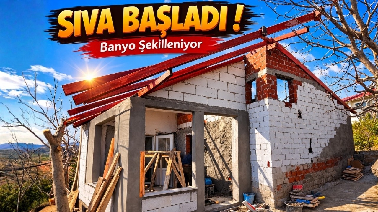 Наш Деревенский Дом Наконец Становится НАСТОЯЩИМ ДОМОМ! Началась Штукатурка
