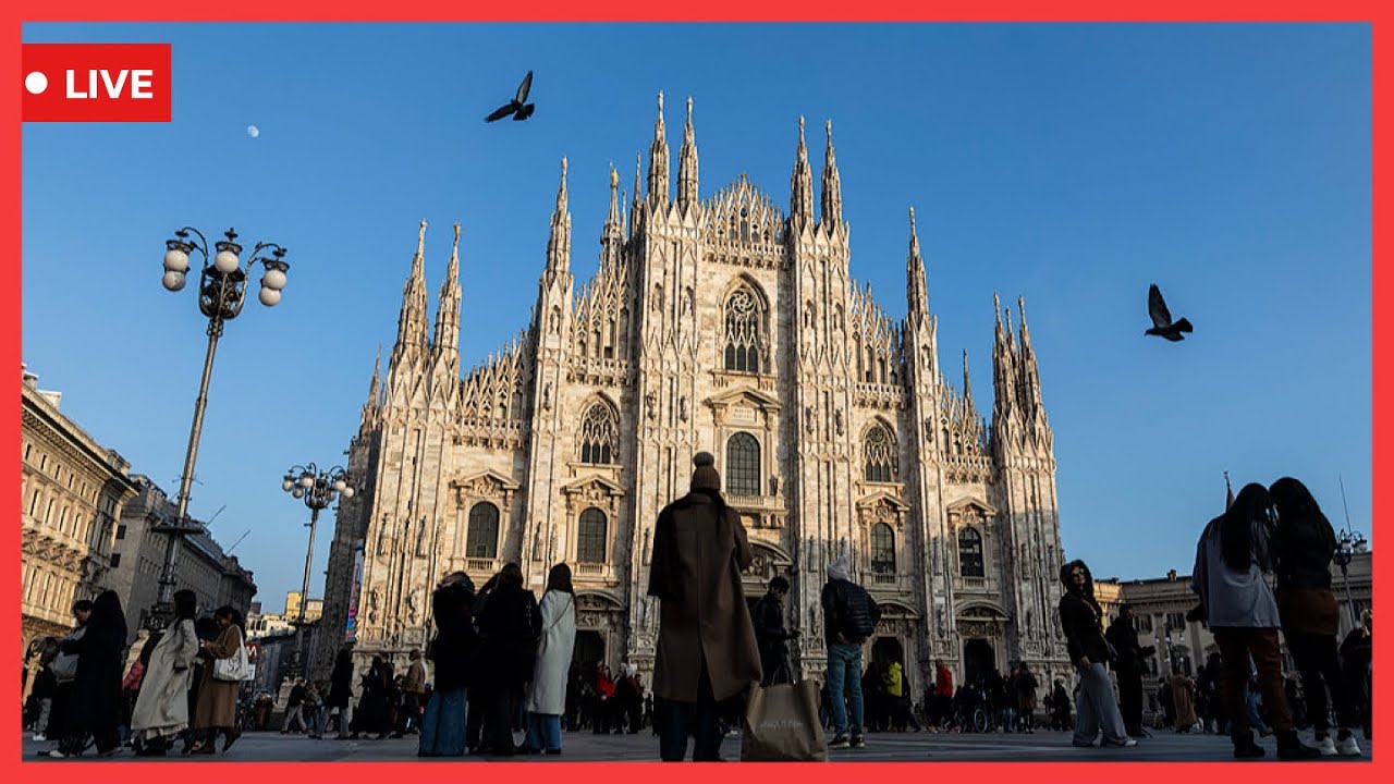 LIVE: Duomo Cathedral Square Gears Up for Milano Cortina 2026 Winter Olympics | AD1Z