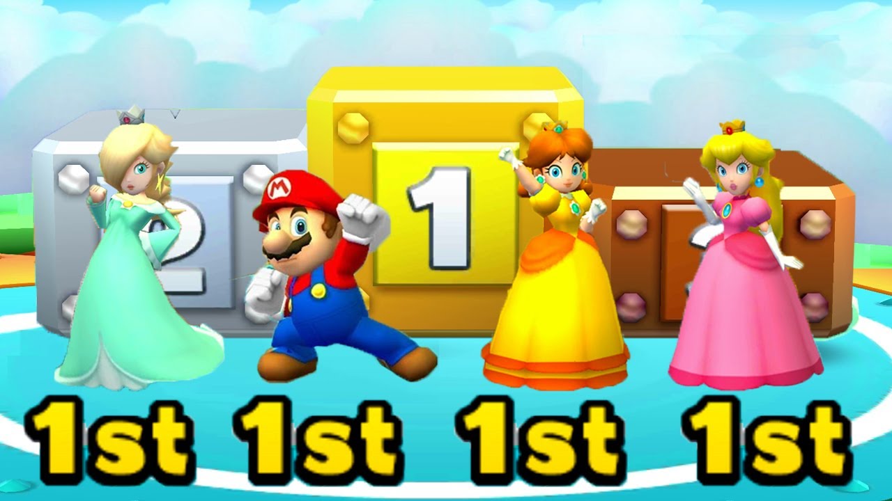 Mario Party Star Rush MiniGames Mario Vs Daisy Vs Peach Vs Rosalina (Master Difficulty)