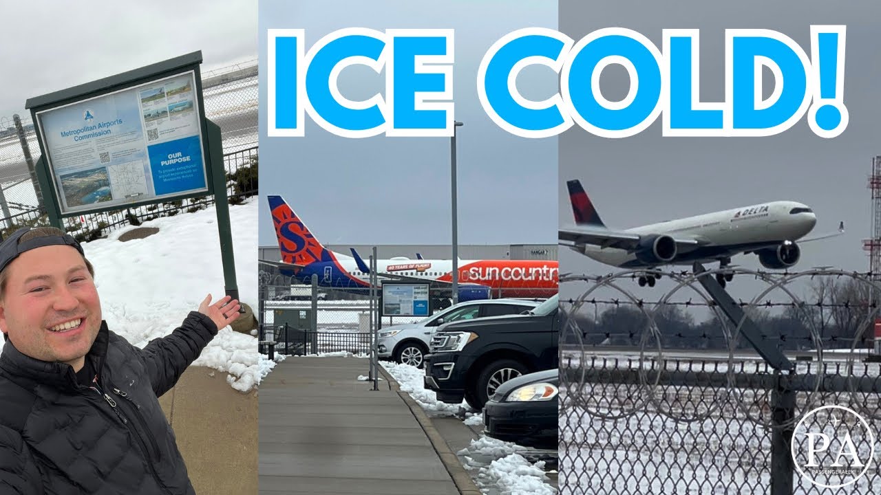 Ice Cold Plane Spotting At Minneapolis International Airport