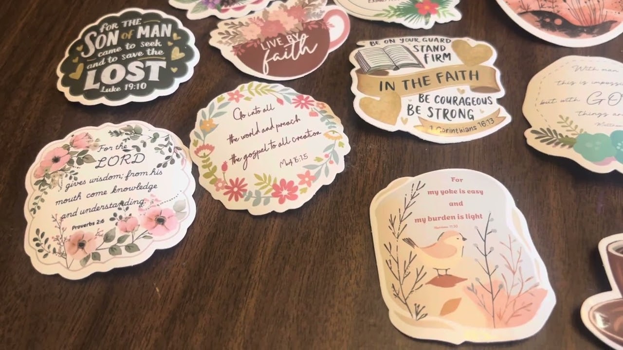 Inspirational Christian Stickers | Inspire Faith with Scripture Art