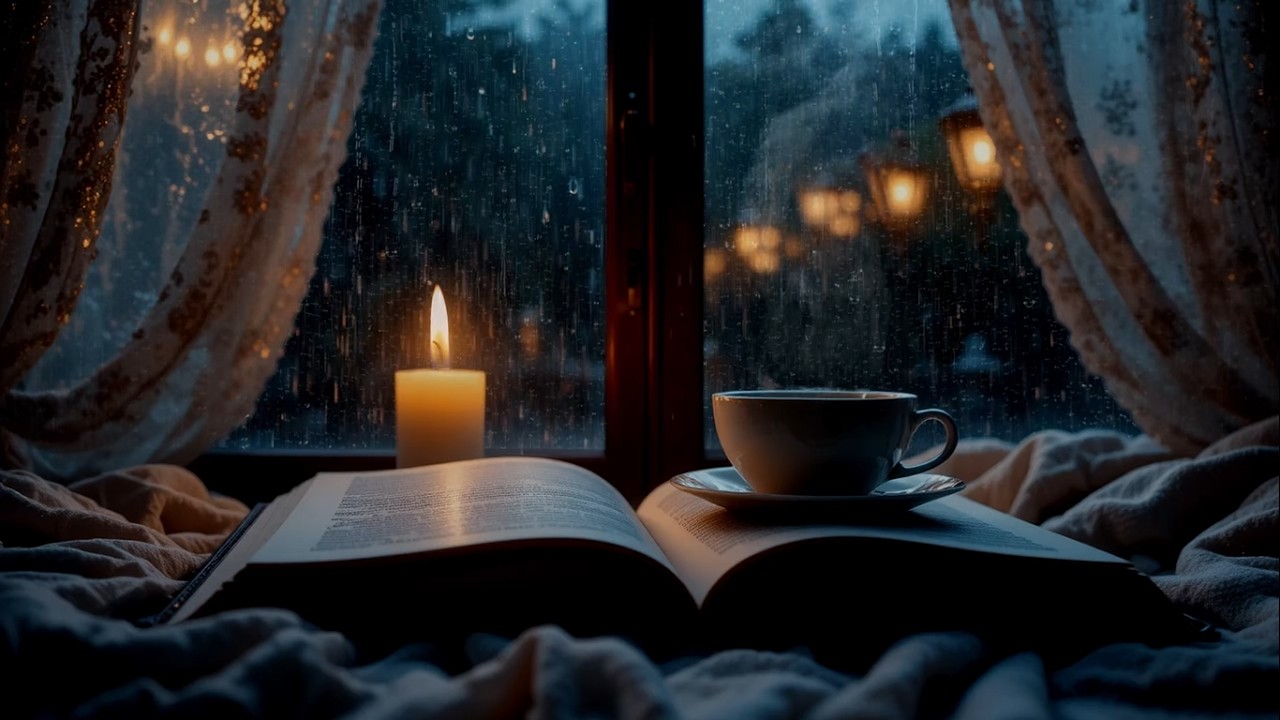 Rainy Window Reading Session 🌧️📖 | Deep Focus Study, Calm Thinking & Relaxing Rain