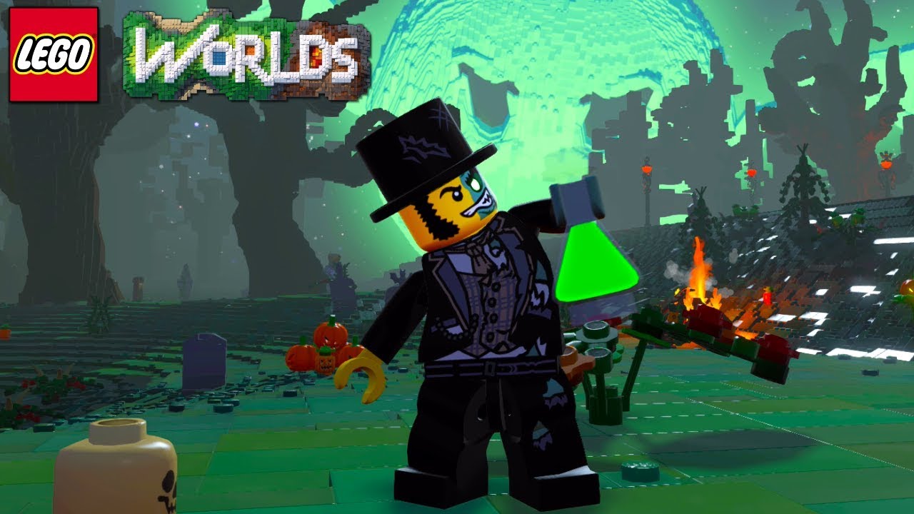 LEGO Worlds Mr. Good and Evil Unlock and Free Roam Gameplay (Monsters DLC)