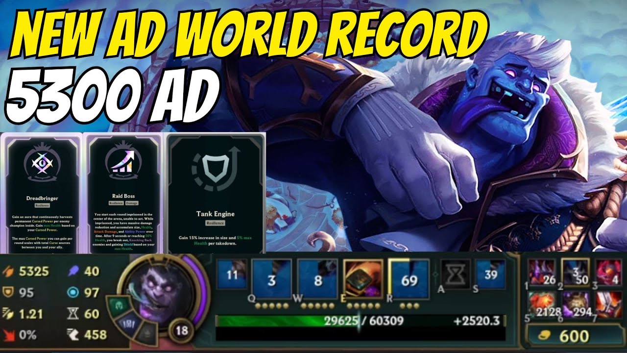 WORLD RECORD AD – I Hit 5300 AD on Mundo with Only HP Augments
