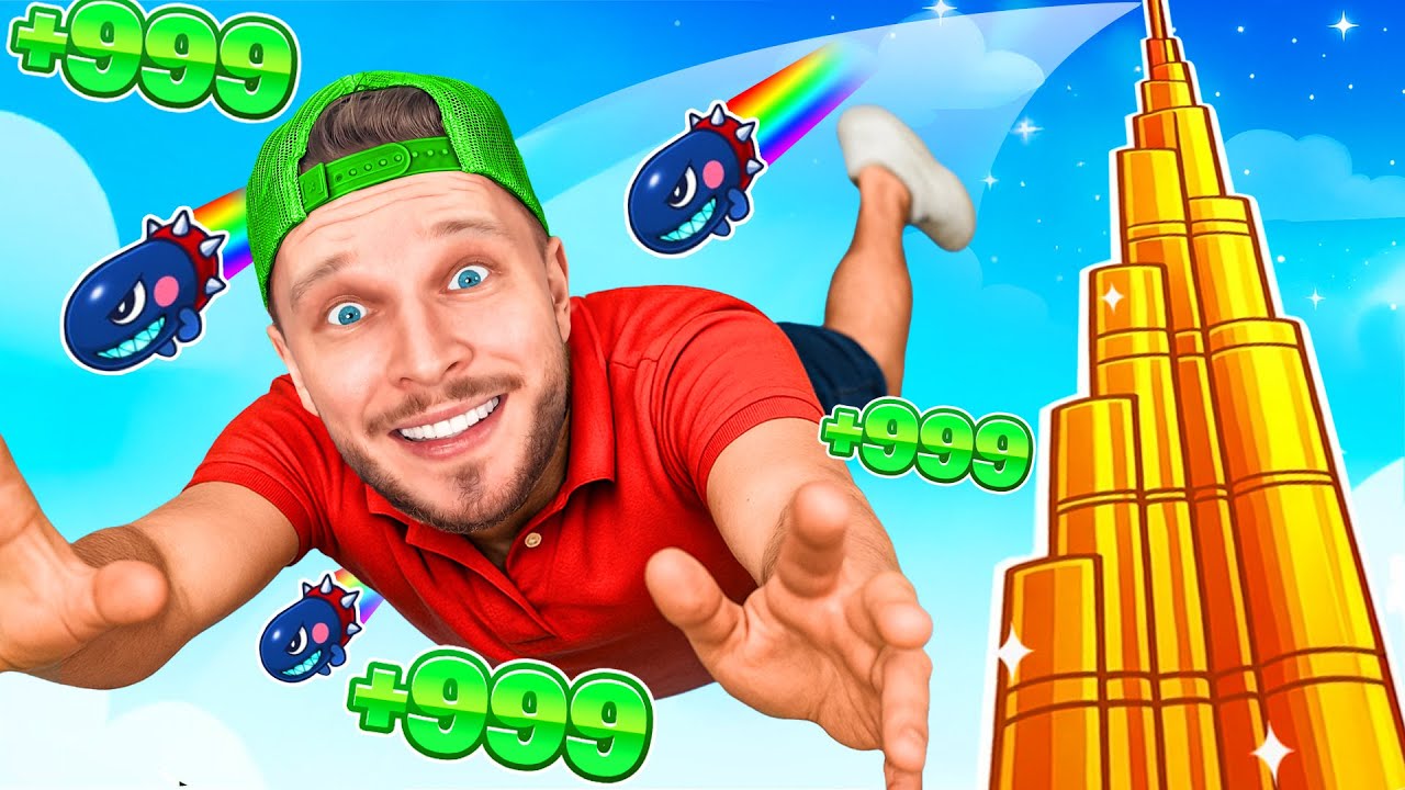 Je Gagne des Trillions en Sautant de la Plus HAUTE Tour du Monde ! (Climb and Jump Tower #2)