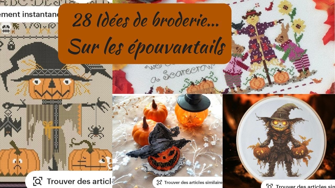 28 idées de broderies... - Sur les épouvantails