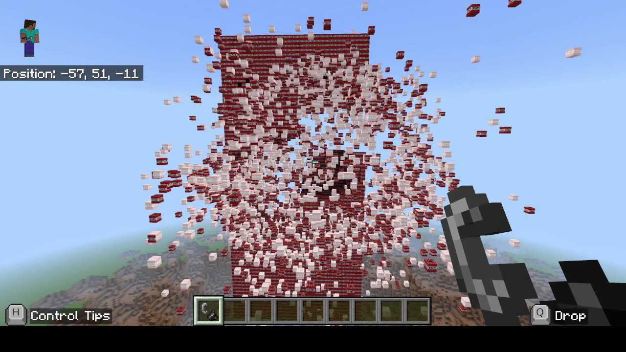 30000 TNT blocks exploding in Minecraft