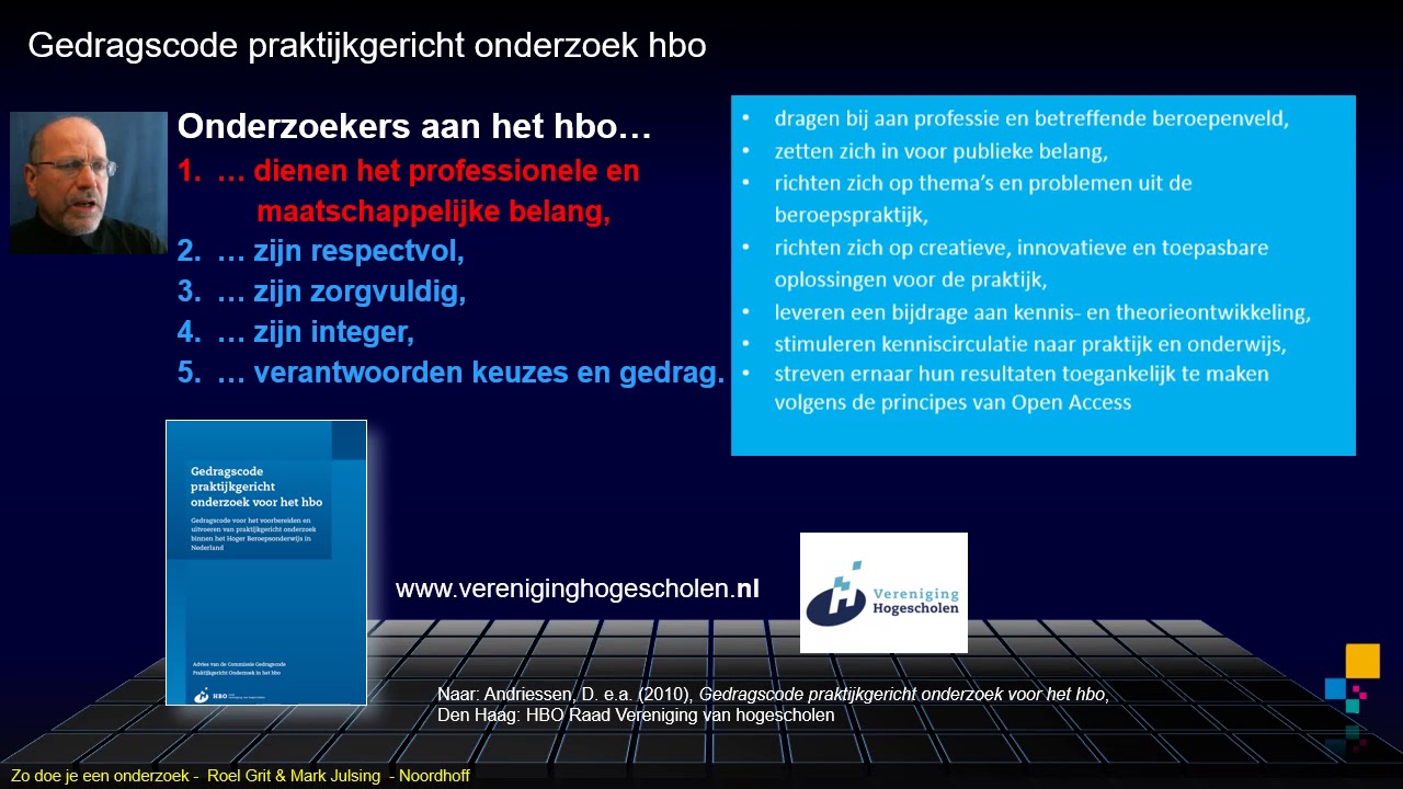 OZ04 Onderzoek De onderzoeker Gedragscode