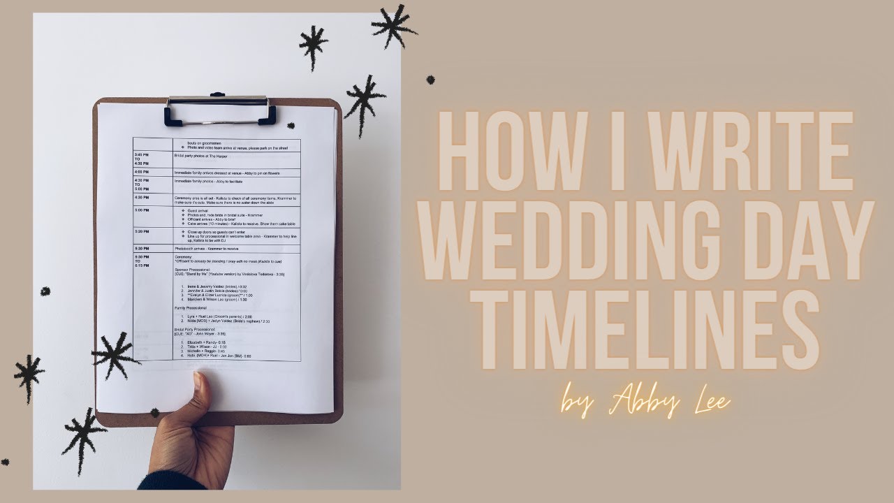 HOW I WRITE WEDDING DAY TIMELINES | by a wedding planner