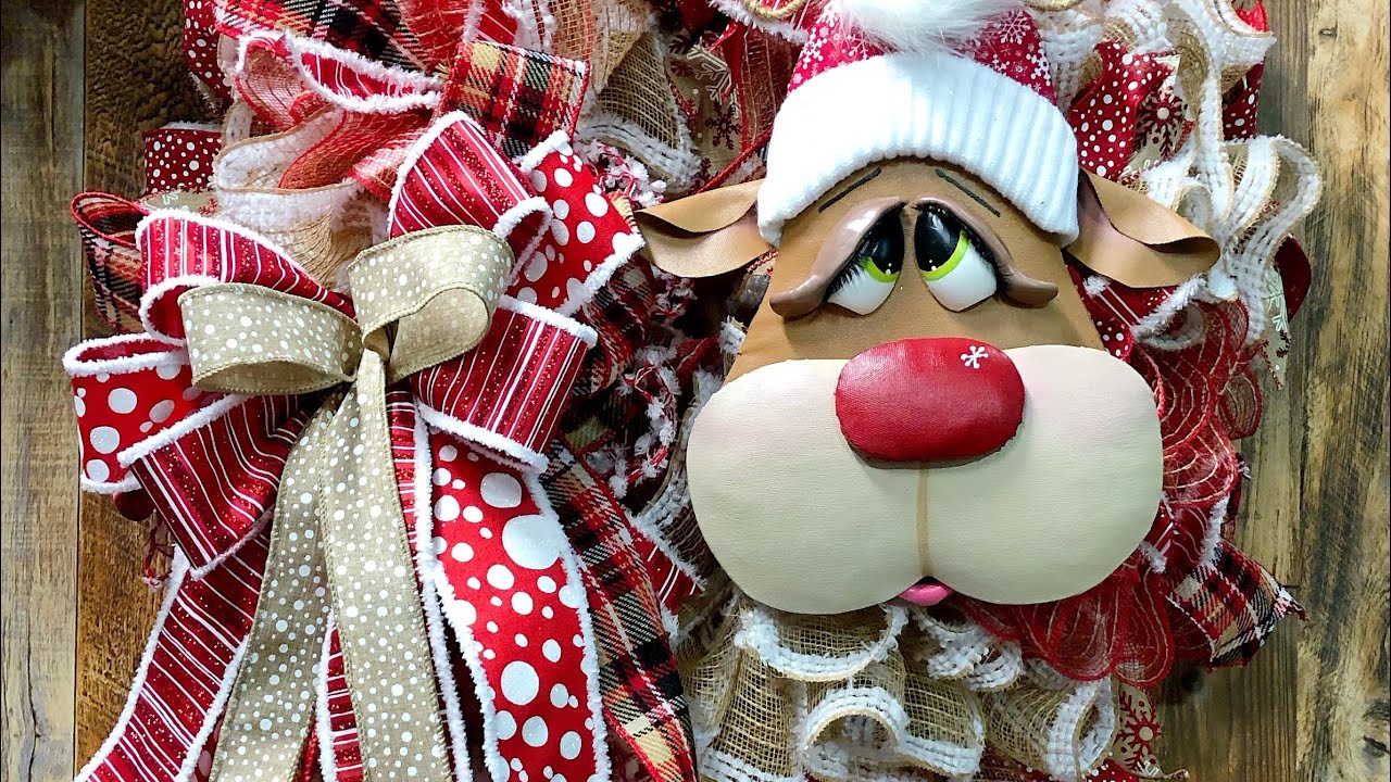 How to make a 10in Ruffle Reindeer wreath