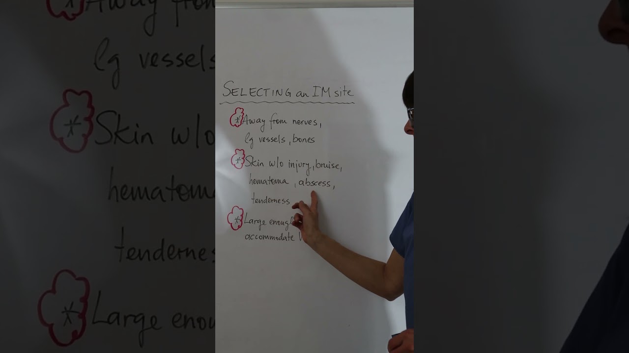 How to select an Intramuscular Injection site #nursingstudent #nursingschool #nursingskills