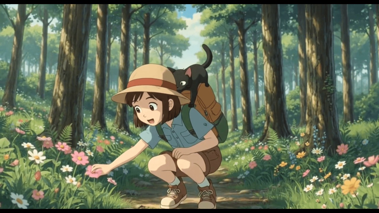 🎧 Relaxing Forest Walk 🌿 Lofi Hip Hop Mix [Study / Sleep / Chill] w/ My Cat [Cozy Lofi by Hana]