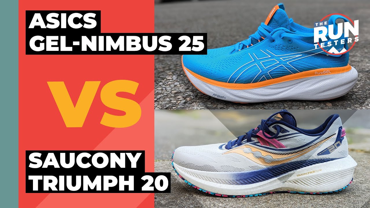 Asics Gel-Nimbus 25 Vs Saucony Triumph 20 | We compare two of the most popular shoes for comfort