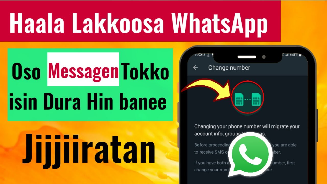 Haala Lakkoosa WhatsApp Kessani Osoo Messagen Tokko isin dura Hin Banee jijjiiratan