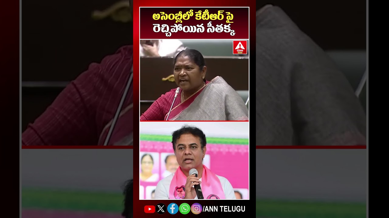 అసెంబ్లీలో కేటీఆర్ పై రెచ్చిపోయిన సీతక్క #ktr #seethakka #congress #brs #assembly #viral #anntelugu