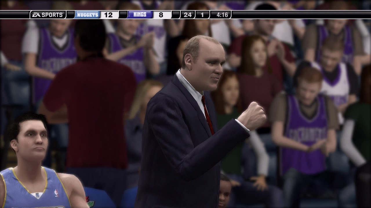 NBA Live 07 Xbox 360 gameplay - Denver Nuggets vs Sacramento Kings