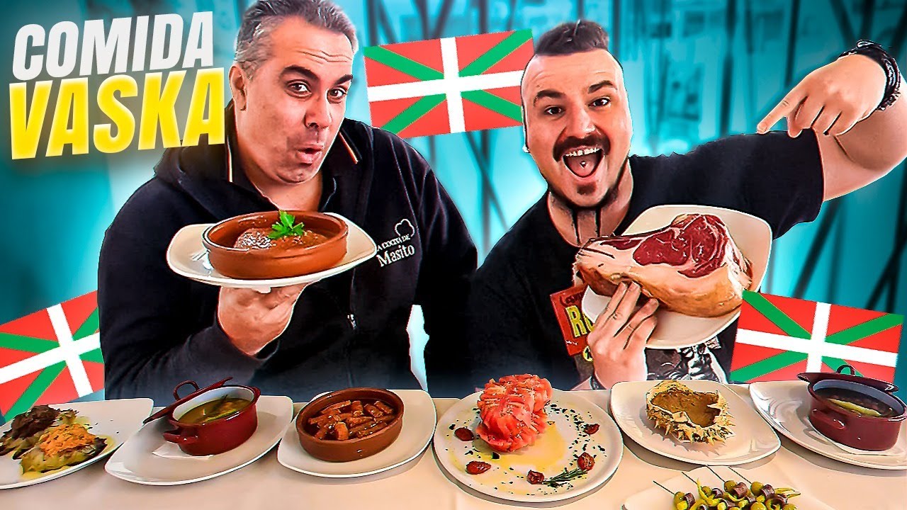 Probando COMIDA T&Iacute;PICA VASKA con MASITO! Flip&eacute; con el TOMATE!