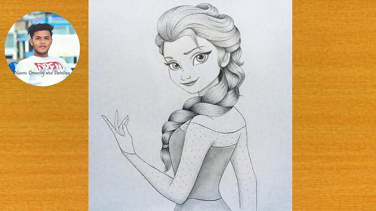 How to Draw Elsa from Frozen | Easy Pencil Sketch Tutorial Step by Step ❄️ | Amazing Art