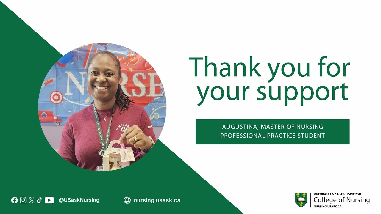 Thank you for your support | Master of Nursing Professional Practice student Augustina