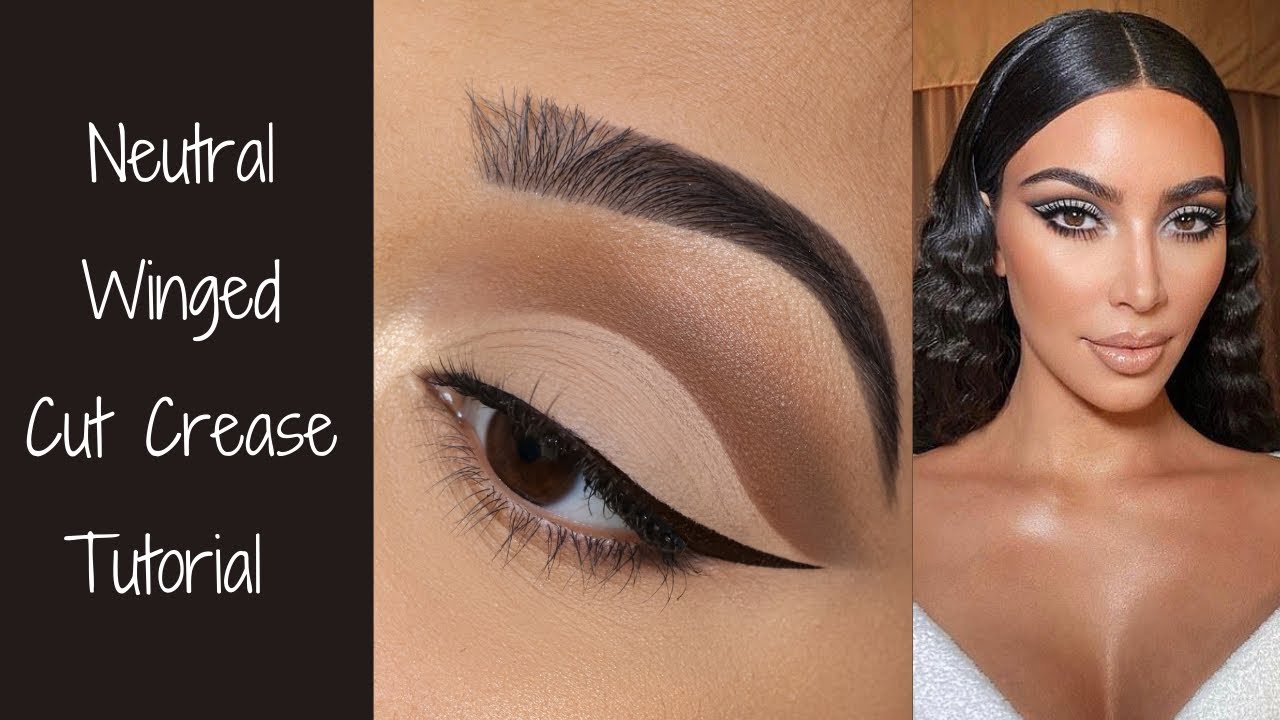 Winged Cut Crease Tutorial inspired by Kim Kardashian | Chelseasmakeup