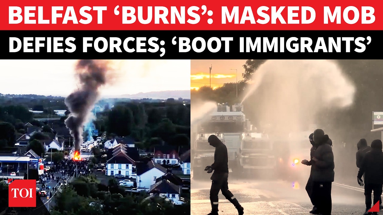 Belfast Riots: Drone Video Shows Cops&rsquo; Dramatic Clash With Masked Mob; Families Run For Safety | TOI