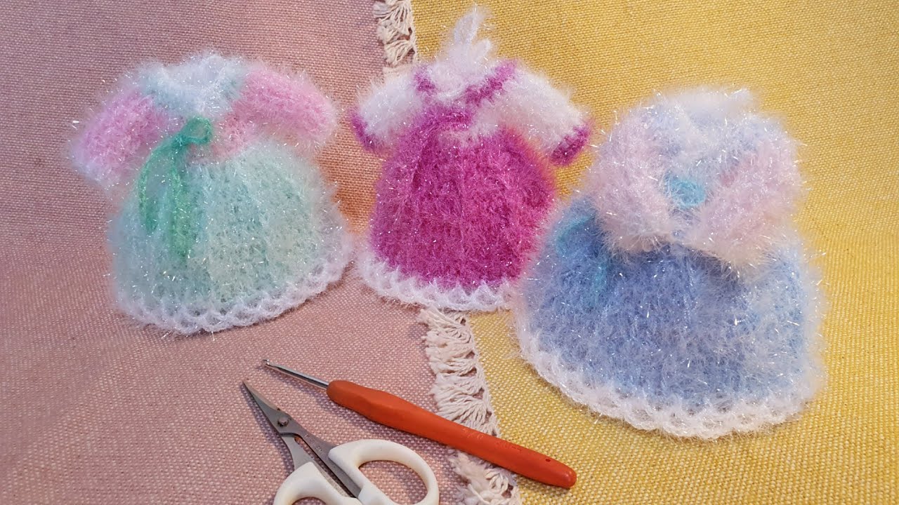 초보분들도 쉽게 뜨는 한복수세미│코바늘 수세미 Crochet Hanbok Korean Traditional Clothes