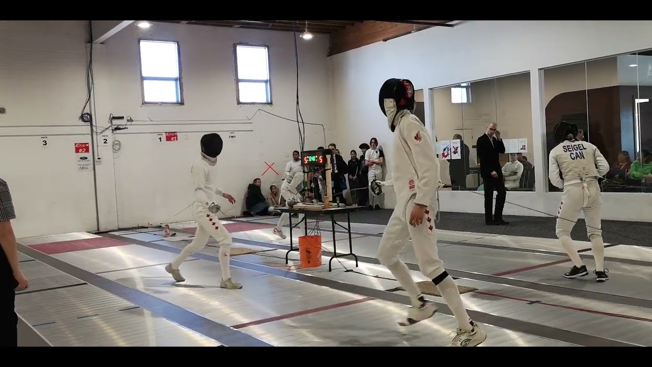 Lucan Marsh vs. Rowan Singh, 2024 Leslie Palmai Open, Jr. men's epee semifinal.