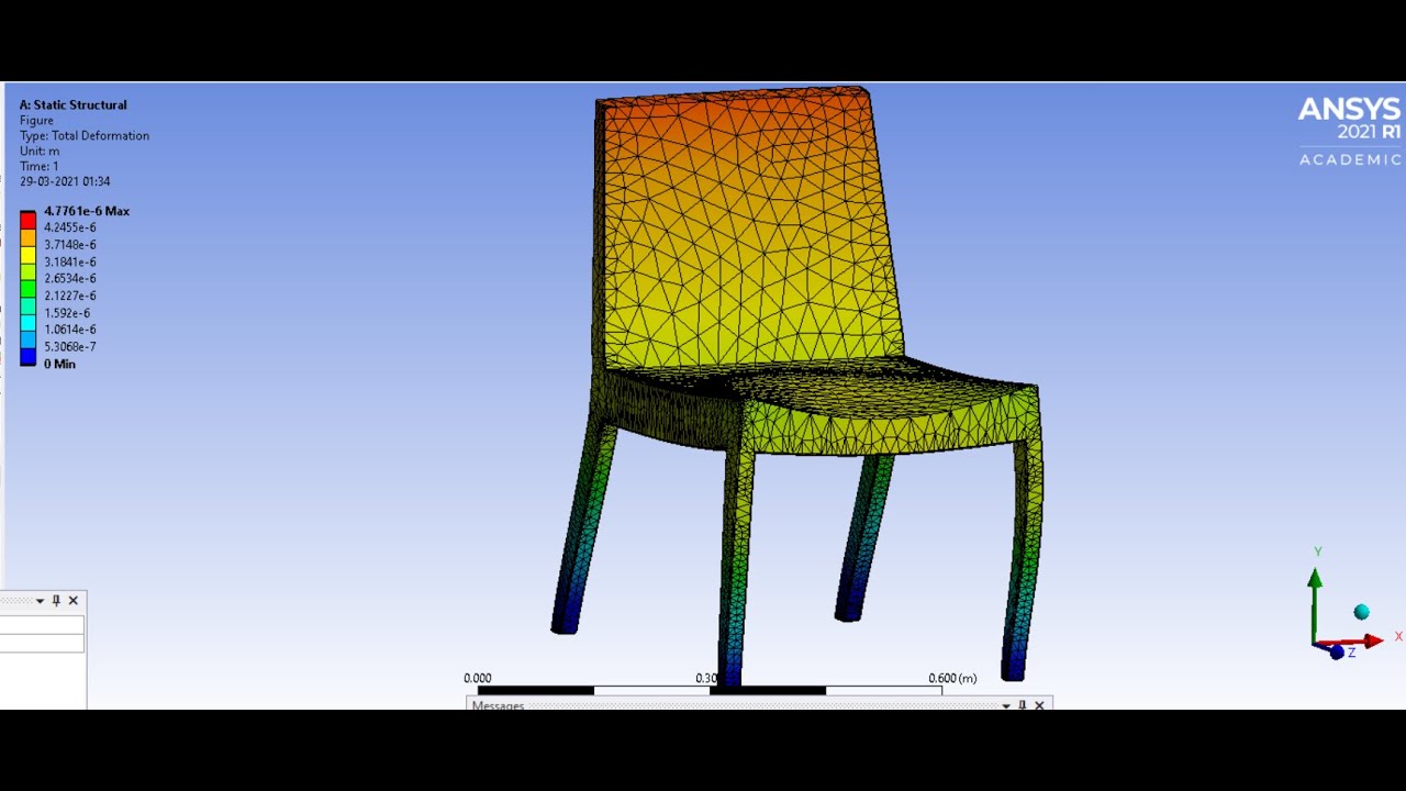 #Learn_With_Suraj Chair Deformation Structural Analysis Using #Ansys Workbench #Static_Structural