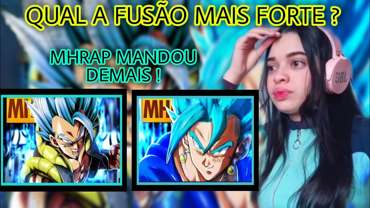 React 2 em 1 Tipo Gogeta e Tipo Vegetto (Dragon Ball) - @MHRAPOFICIAL
