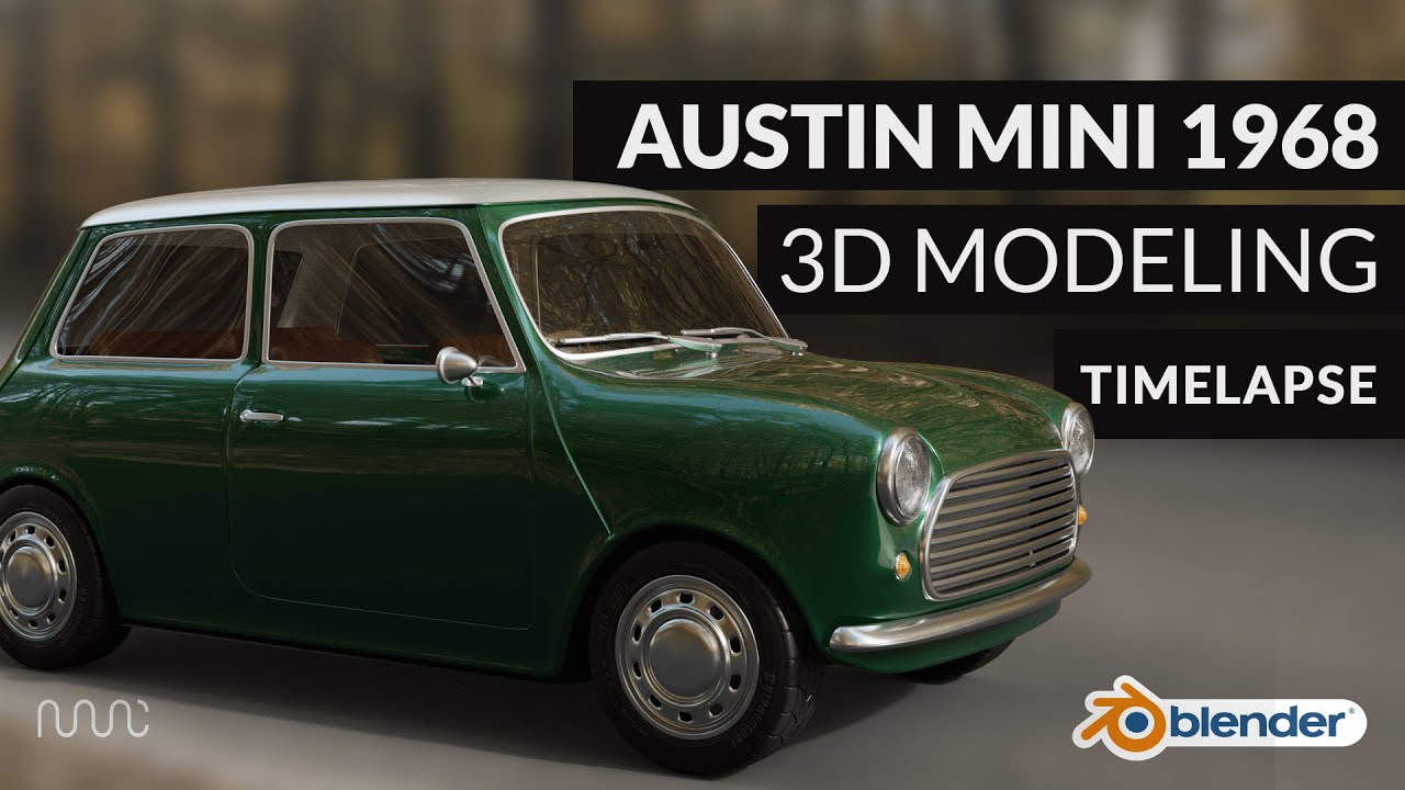 Austin Mini Cooper 1968 - 3D modeling - Timelapse - Free Download