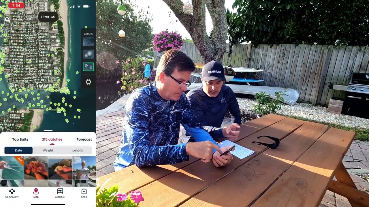 Trying out catch logs in Fishbrain PRO