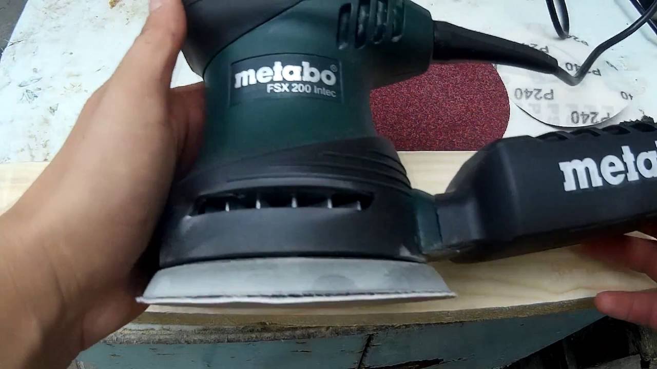 Тест эксцентриковой шлифовальной машинки Metabo FSX 200 Intec 240 Вт ,или шлифовка дерева