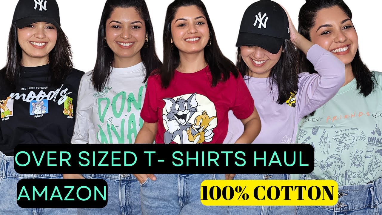 Bewakoof Oversized T Shirt Haul From AMAZON | Under 800/- | 100% COTTON | Made In INDIA