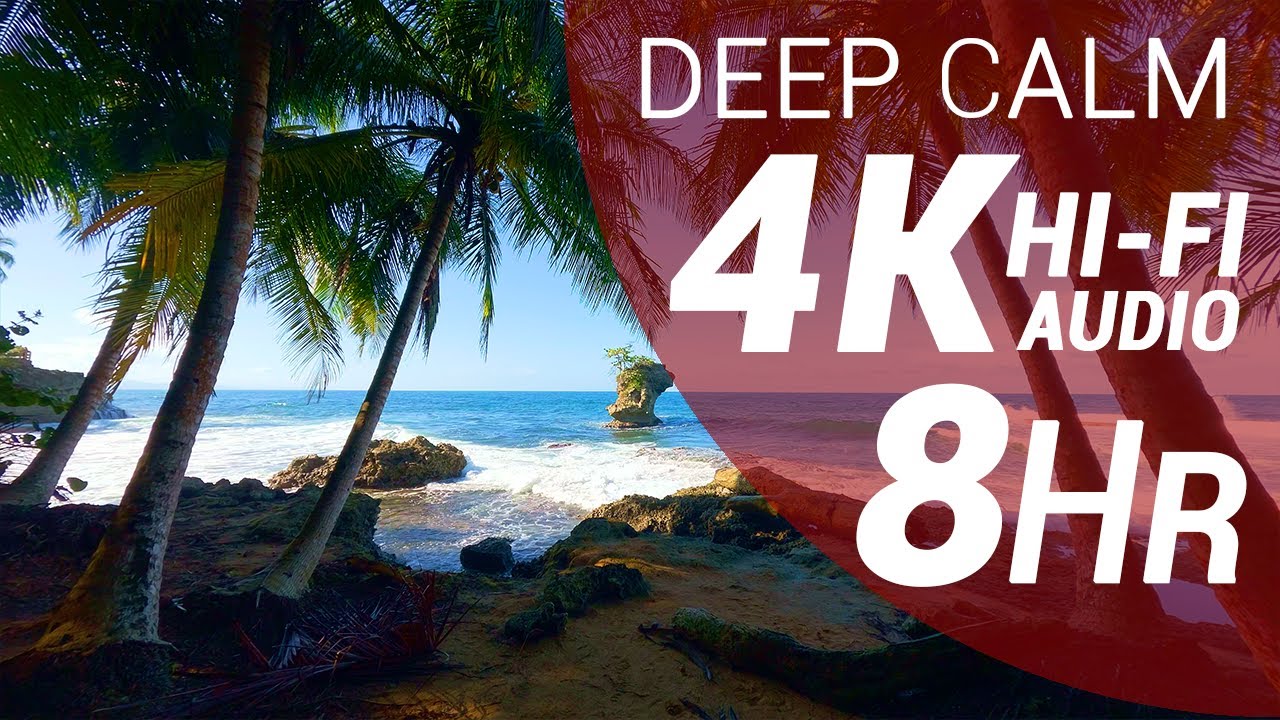 8 Hours of Waves Sounds - Caribbean Beach (4K - Hi-Fi Audio - No Talking)