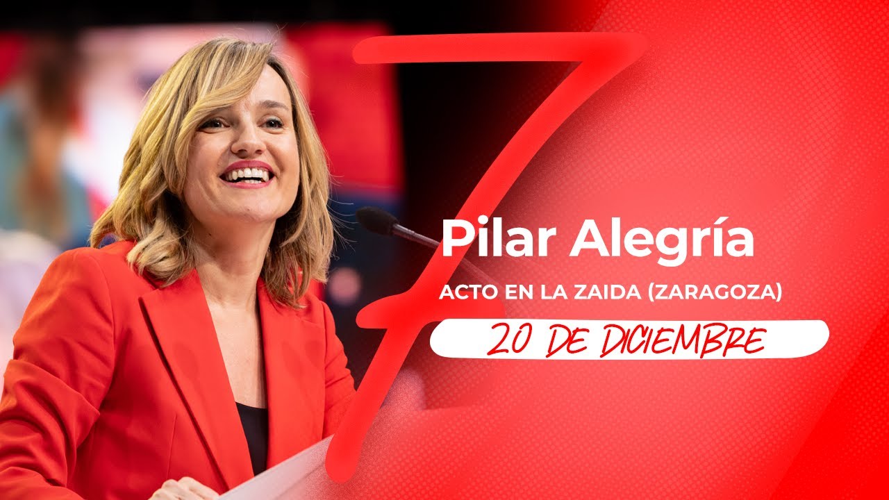 Pilar Alegría en La Zaida (Zaragoza)