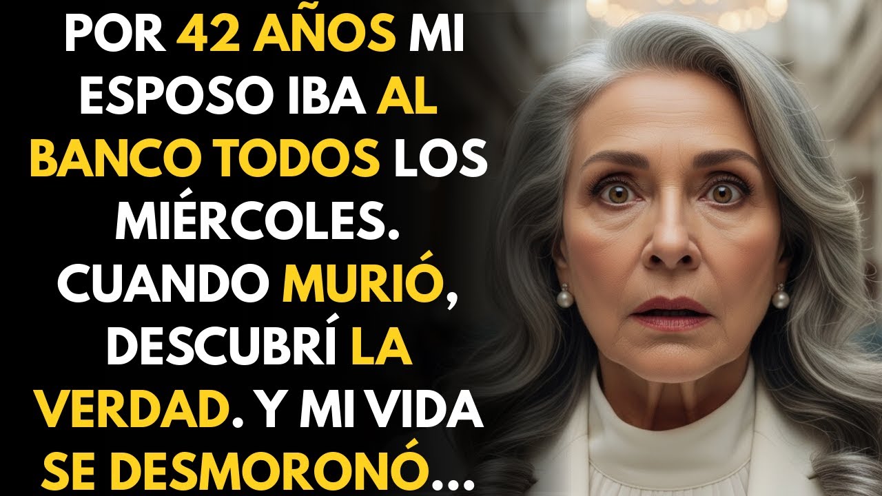 Durante 42 años mi esposo iba al banco cada miércoles. Cuando murió descubrí por qué y me congelé !